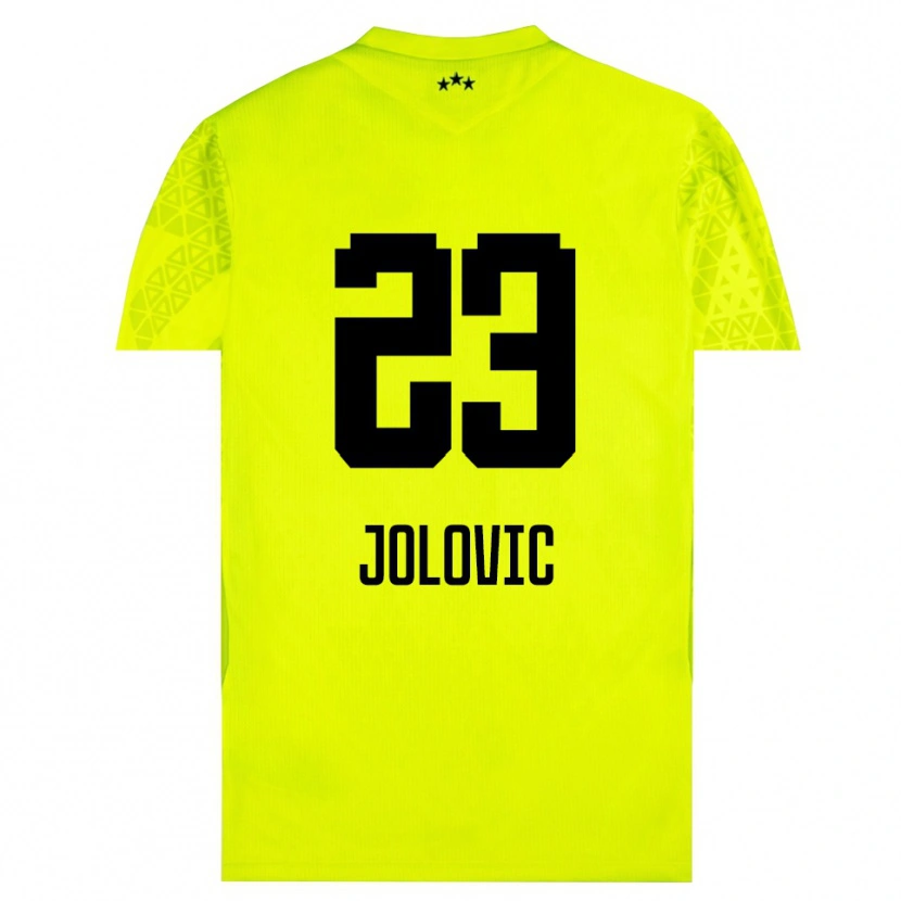 Danxen Kinder Bogdan Jolovic #23 Trikot Gelb Grün Schwarz Torwarttrikot 2025/26 Österreich