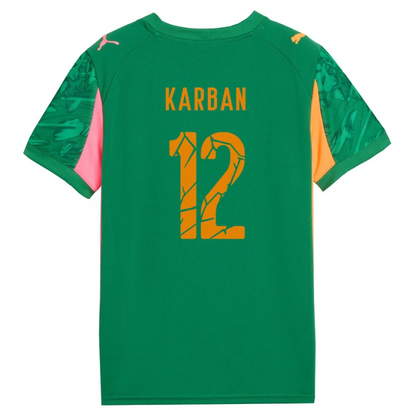 Danxen Kinder Yevheniia Karban #12 Trikot Grün Orange Pink Torwarttrikot 2025/26 Österreich