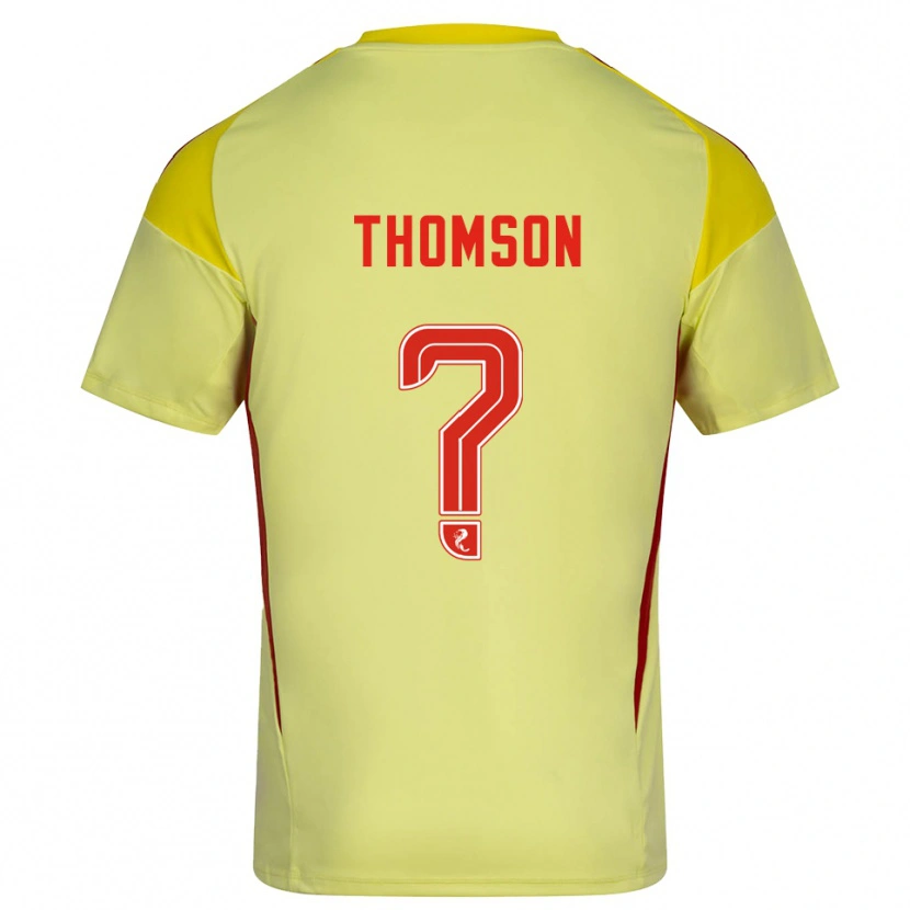 Danxen Kinder Ethan Thomson #0 Trikot Gelb Rot Torwarttrikot 2025/26 Österreich