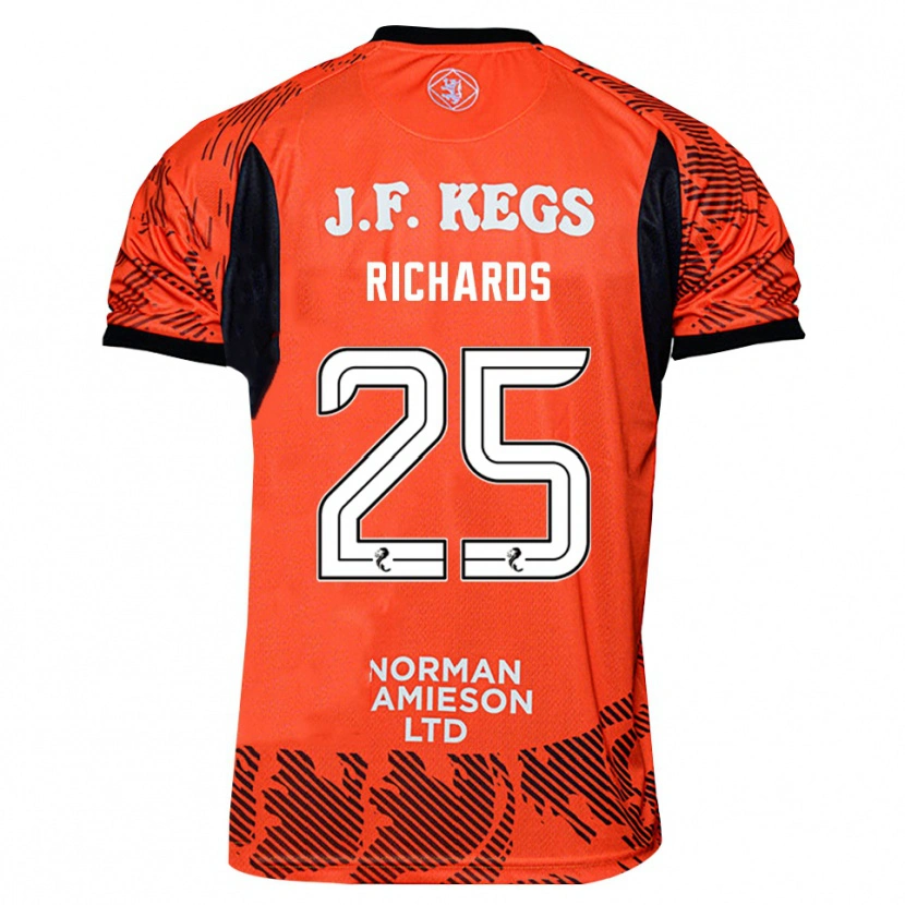 Danxen Kinder Dave Richards #25 Trikot Orange Schwarz Torwarttrikot 2025/26 Österreich