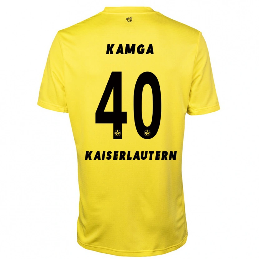 Danxen Kinder Enis Kamga #40 Trikot Gelb Schwarz Torwarttrikot 2025/26 Österreich