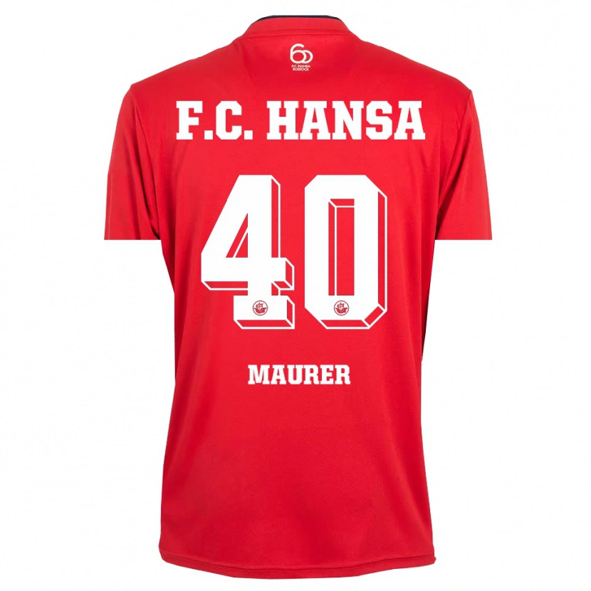 Danxen Kinder Erik Maurer #40 Trikot Rot Weiß Torwarttrikot 2025/26 Österreich