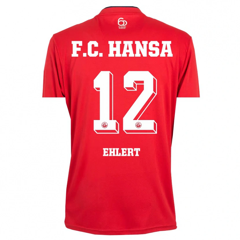Danxen Kinder Jonas Ehlert #12 Trikot Rot Weiß Torwarttrikot 2025/26 Österreich
