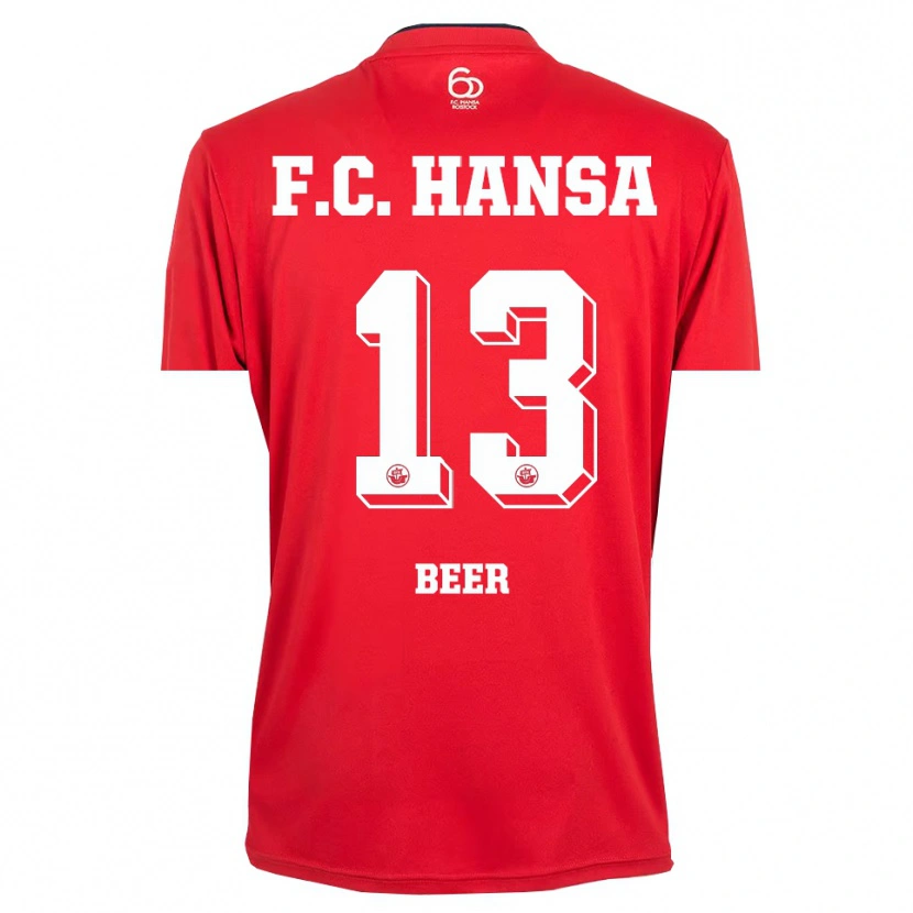 Danxen Kinder Darian Beer #13 Trikot Rot Weiß Torwarttrikot 2025/26 Österreich