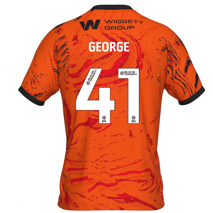 Danxen Kinder George Evans #41 Trikot Orange Schwarz Torwarttrikot 2025/26 Österreich