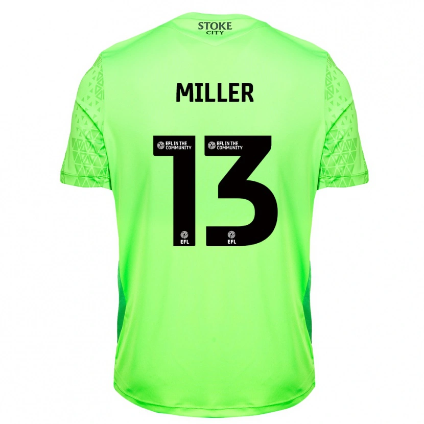 Danxen Kinder Tom Miller #13 Trikot Grün Schwarz Torwarttrikot 2025/26 Österreich