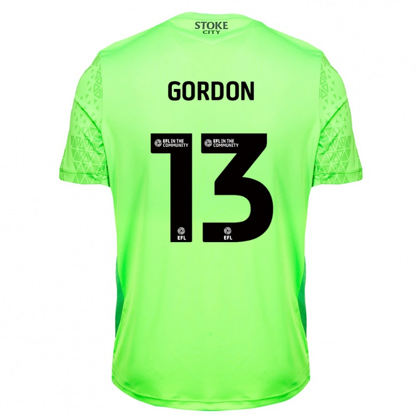 Danxen Kinder Jonathon Gordon #13 Trikot Grün Schwarz Torwarttrikot 2025/26 Österreich