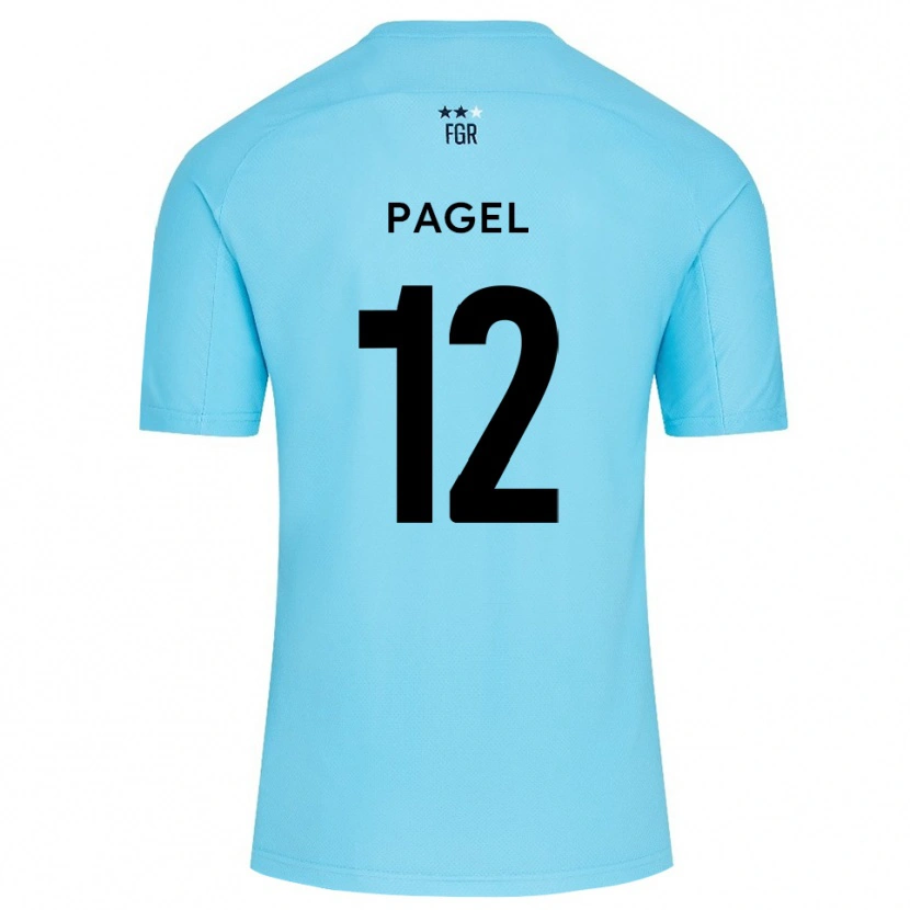 Danxen Kinder Fiachra Pagel #12 Trikot Himmelblau Weiß Torwarttrikot 2025/26 Österreich