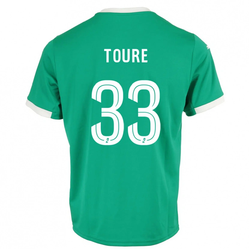 Danxen Kinder Almami Touré #33 Trikot Grün Weiß Torwarttrikot 2025/26 Österreich