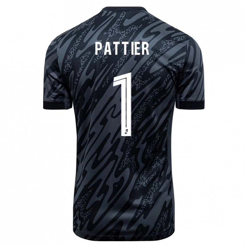 Danxen Kinder Maxime Pattier #1 Trikot Grau Schwarz Torwarttrikot 2025/26 Österreich