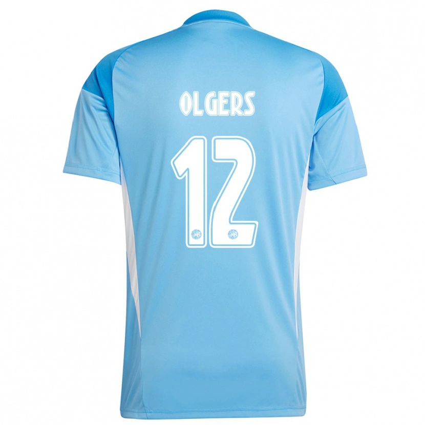 Danxen Kinder Guus Olgers #12 Trikot Hellblau Weiß Torwarttrikot 2025/26 Österreich