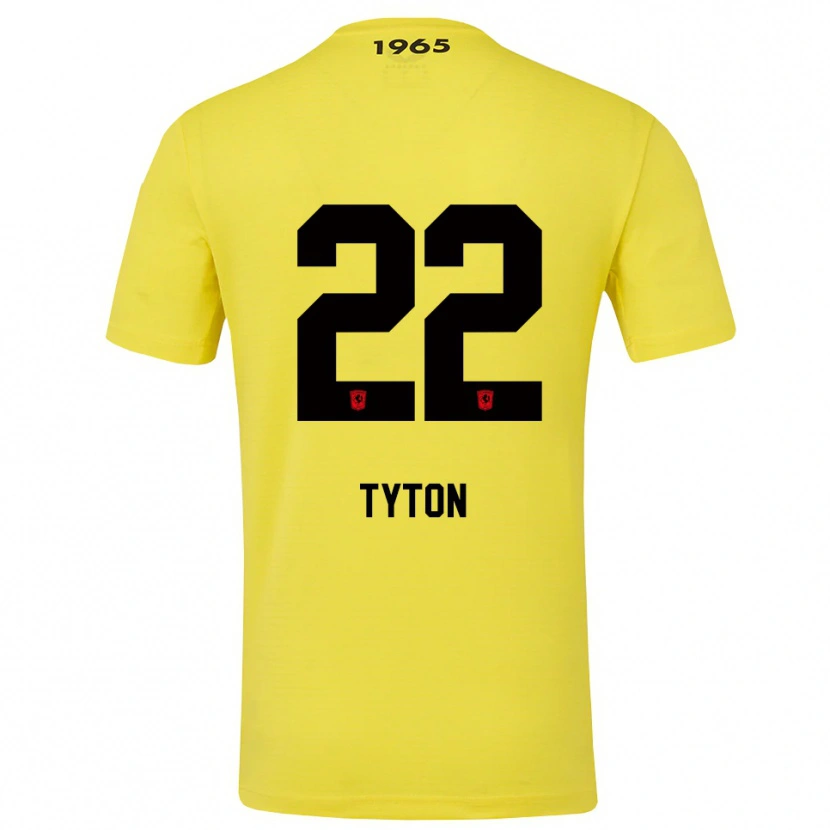 Danxen Kinder Przemyslaw Tyton #22 Trikot Gelb Schwarz Torwarttrikot 2025/26 Österreich