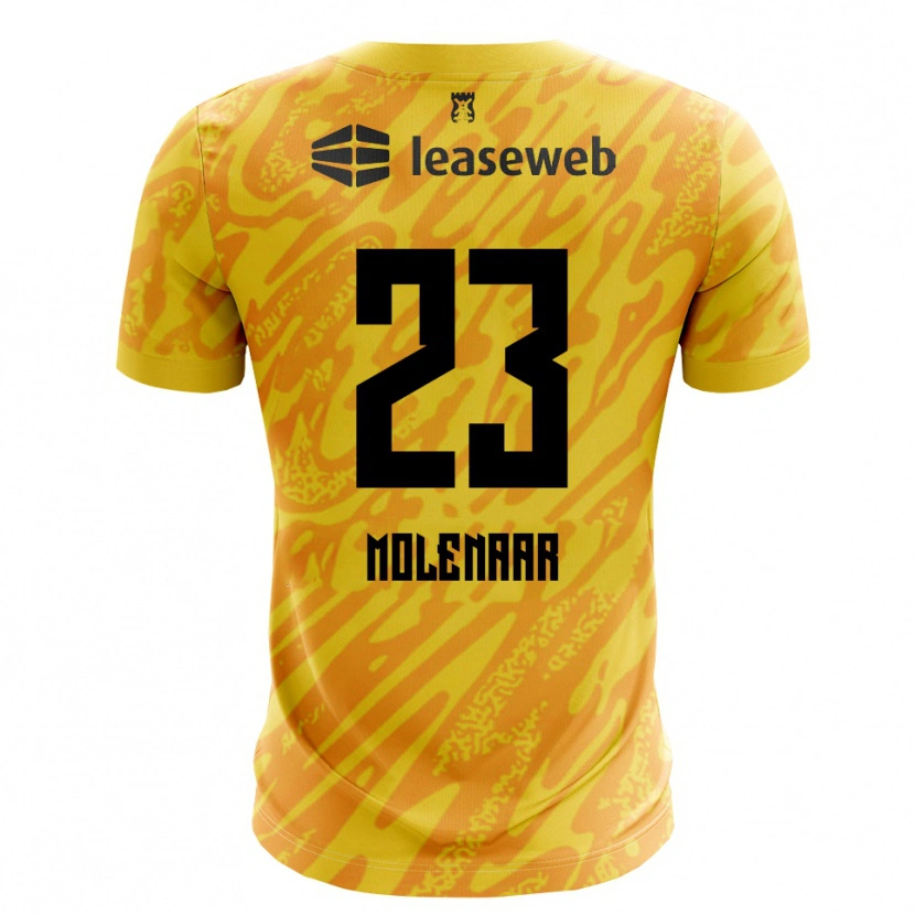 Danxen Kinder Finn Molenaar #23 Trikot Orange Gelb Schwarz Torwarttrikot 2025/26 Österreich