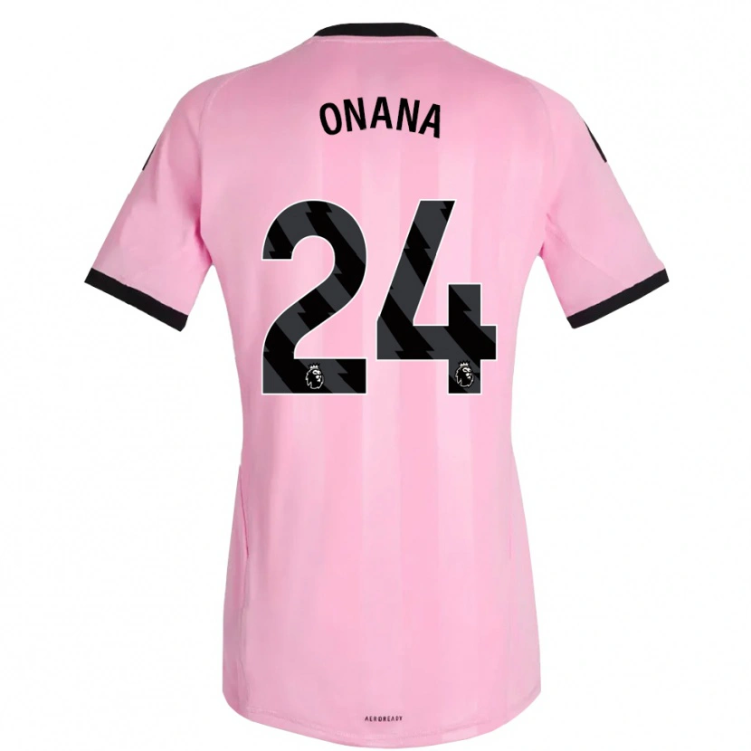 Danxen Kinder André Onana #24 Trikot Rosa Schwarz Torwarttrikot 2025/26 Österreich