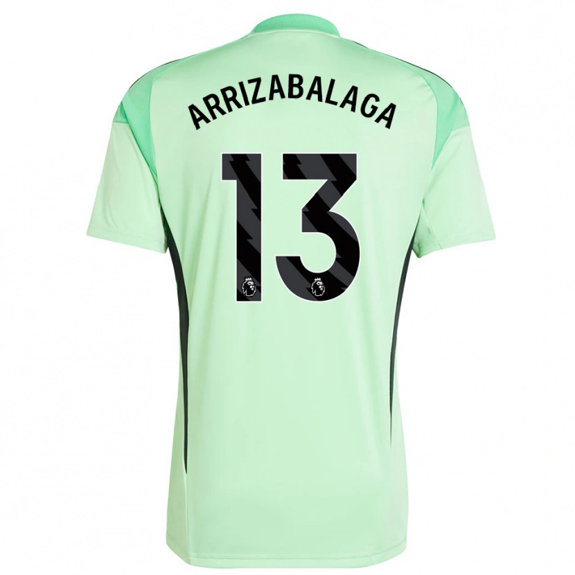 Danxen Kinder Kepa Arrizabalaga #13 Trikot Hellgrün Schwarz Torwarttrikot 2025/26 Österreich