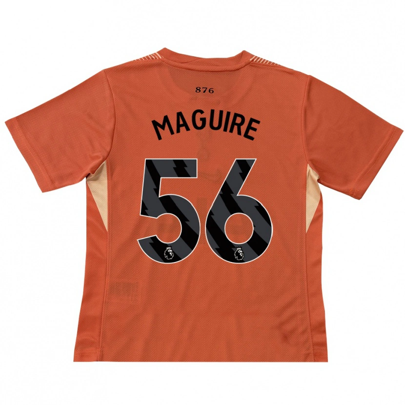 Danxen Kinder Aaron Maguire #56 Trikot Orange Schwarz Torwarttrikot 2025/26 Österreich