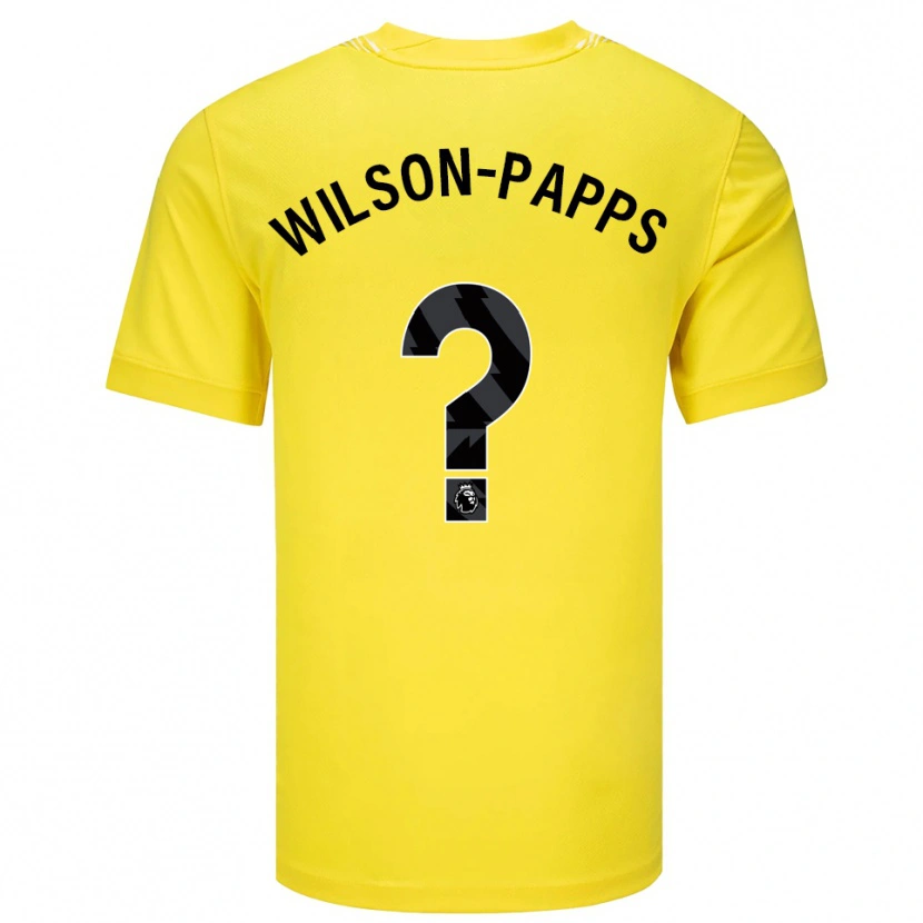 Danxen Kinder Charlie Wilson-Papps #0 Trikot Gelb Schwarz Torwarttrikot 2025/26 Österreich