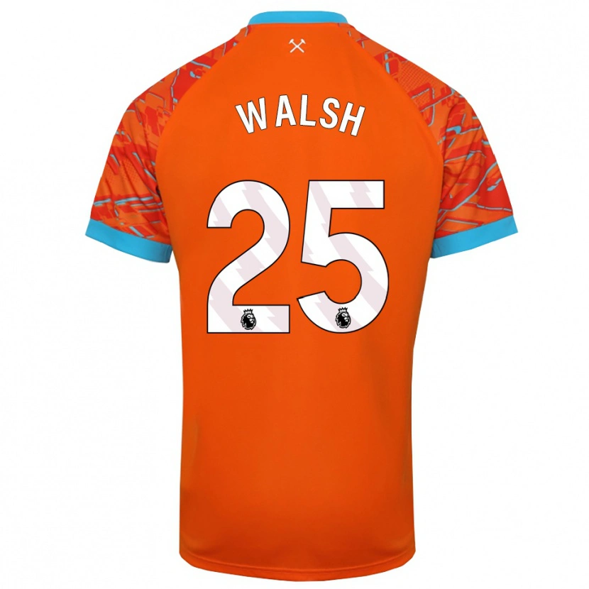 Danxen Kinder Megan Walsh #25 Trikot Orange Weiß Torwarttrikot 2025/26 Österreich