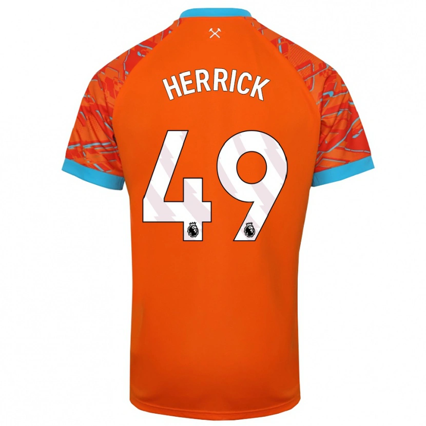 Danxen Kinder Finlay Herrick #49 Trikot Orange Weiß Torwarttrikot 2025/26 Österreich