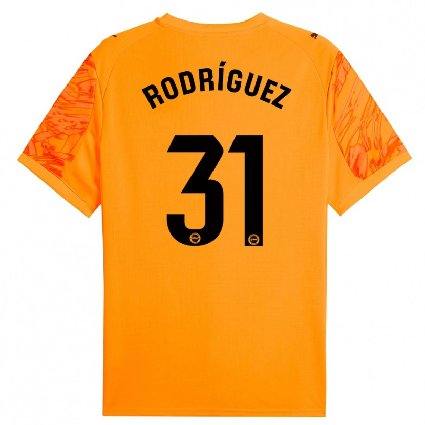Danxen Kinder Adrián Rodríguez #31 Trikot Orange Schwarz Torwarttrikot 2025/26 Österreich