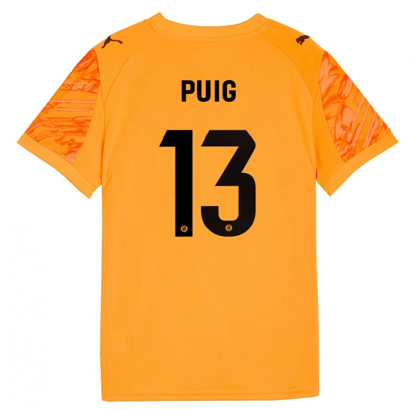 Danxen Kinder Sergi Puig #13 Trikot Orange Schwarz Torwarttrikot 2025/26 Österreich