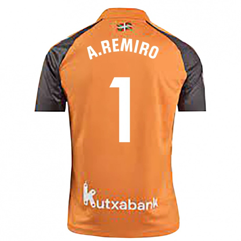 Danxen Kinder Álex Remiro #1 Trikot Schwarz Orange Torwarttrikot 2025/26 Österreich