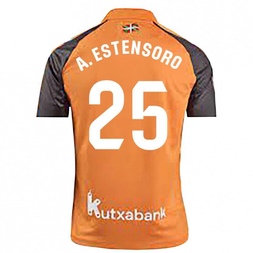 Danxen Kinder Alazne Estensoro #25 Trikot Schwarz Orange Torwarttrikot 2025/26 Österreich