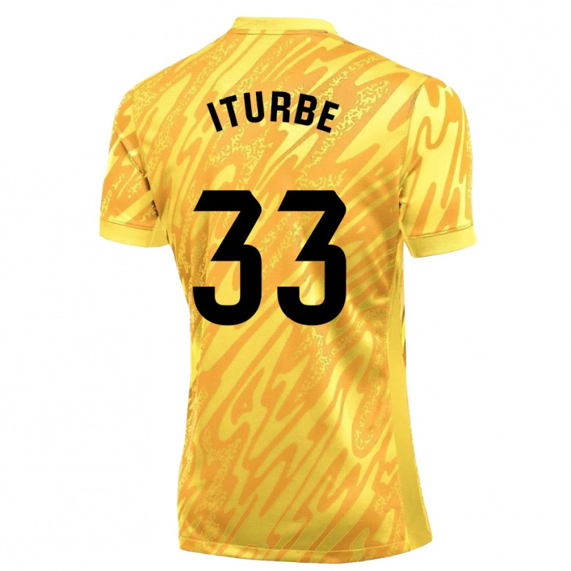 Danxen Kinder Alejandro Iturbe #33 Trikot Gelb Schwarz Torwarttrikot 2025/26 Österreich