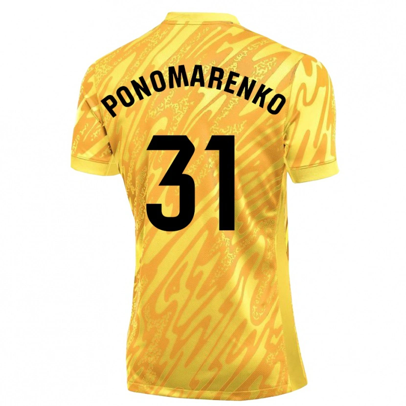 Danxen Kinder Borys Ponomarenko #31 Trikot Gelb Schwarz Torwarttrikot 2025/26 Österreich