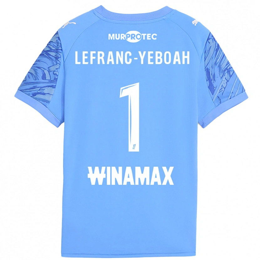 Danxen Kinder Daïvy Lefranc-Yeboah #1 Trikot Hellblau Weiß Torwarttrikot 2025/26 Österreich