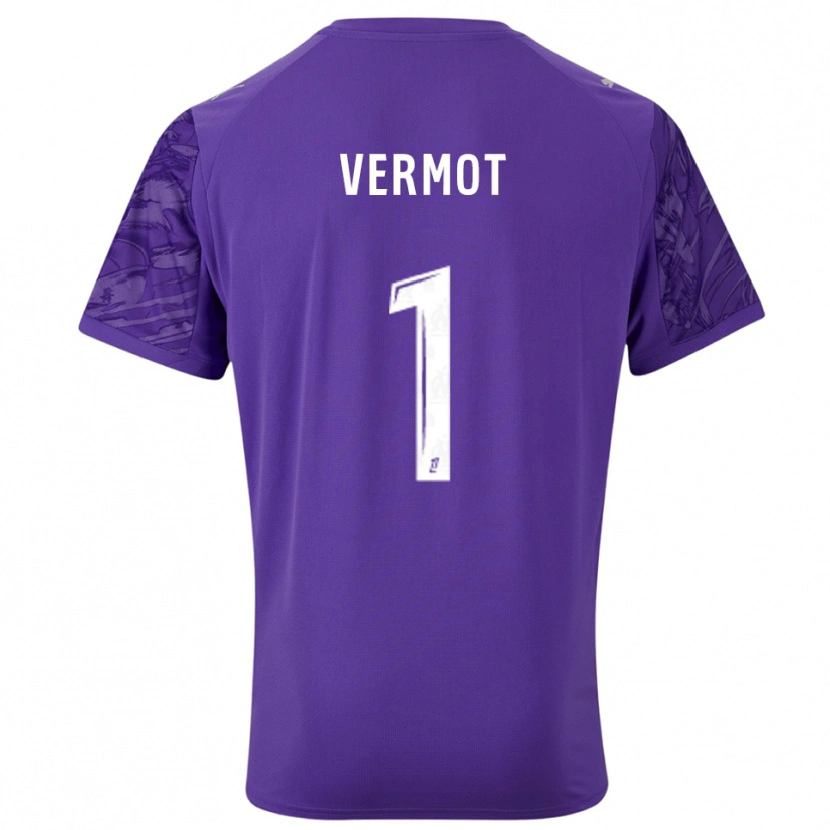 Danxen Kinder Théo Vermot #1 Trikot Violett Weiß Torwarttrikot 2025/26 Österreich