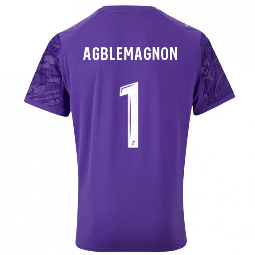 Danxen Kinder Jordan Agblemagnon #1 Trikot Violett Weiß Torwarttrikot 2025/26 Österreich