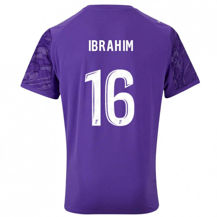 Danxen Kinder Ayman Ibrahim #16 Trikot Violett Weiß Torwarttrikot 2025/26 Österreich