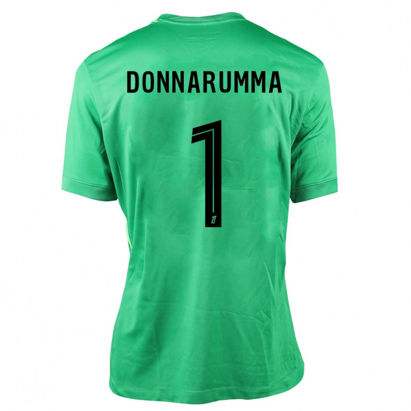 Danxen Kinder Gianluigi Donnarumma #1 Trikot Grün Schwarz Torwarttrikot 2025/26 Österreich