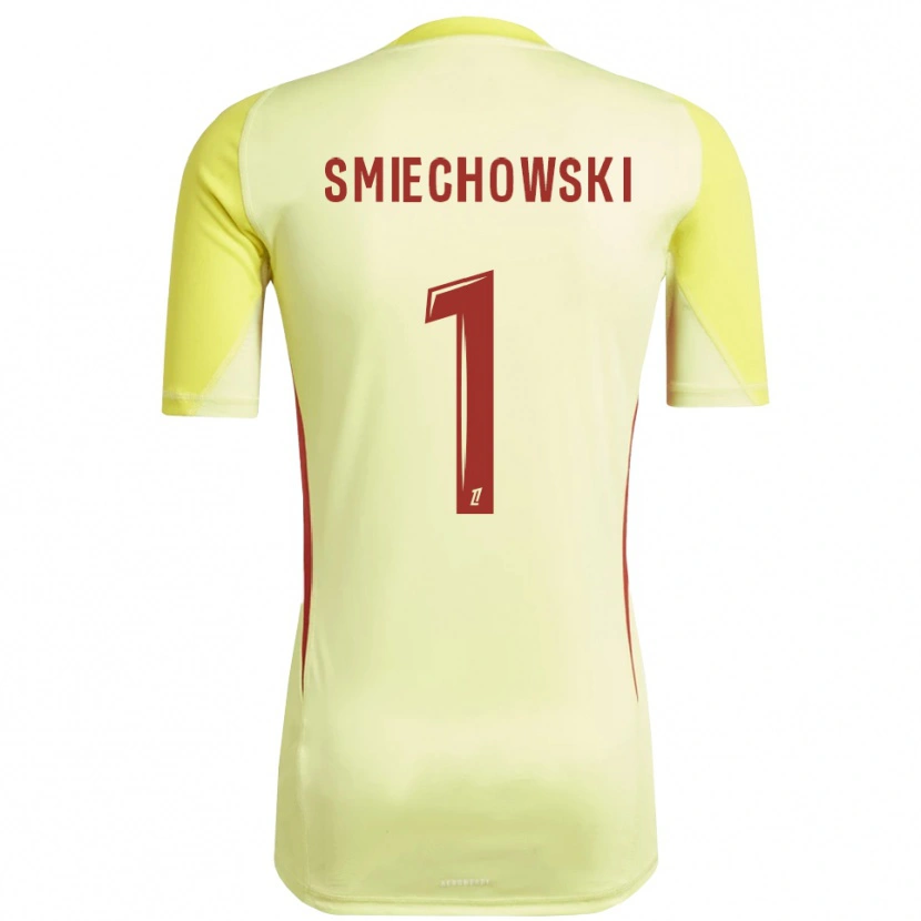 Danxen Kinder Artur Smiechowski #1 Trikot Hellgelb Rot Torwarttrikot 2025/26 Österreich