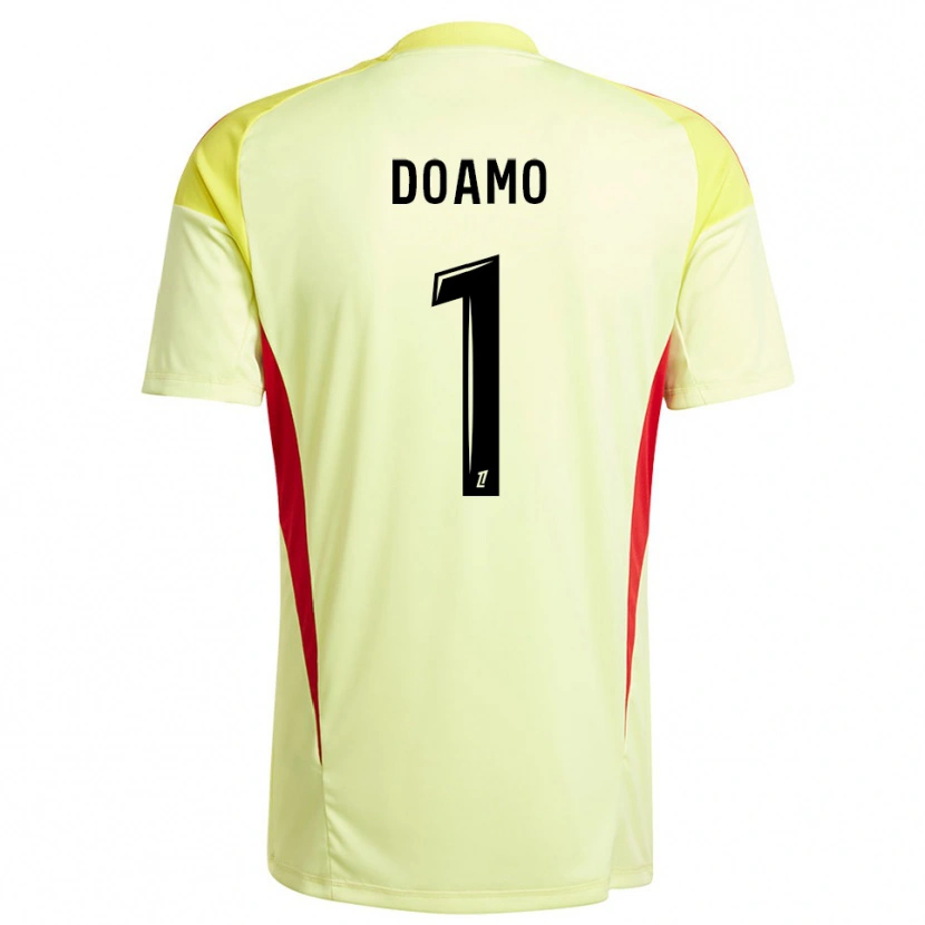 Danxen Kinder Isaac Doamo #1 Trikot Hellgelb Schwarz Torwarttrikot 2025/26 Österreich