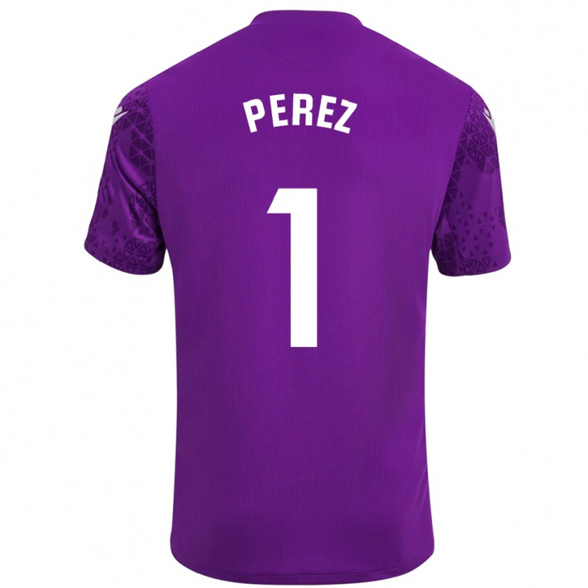 Danxen Kinder Fer Pérez #1 Trikot Dunkelviolett Weiß Torwarttrikot 2025/26 Österreich