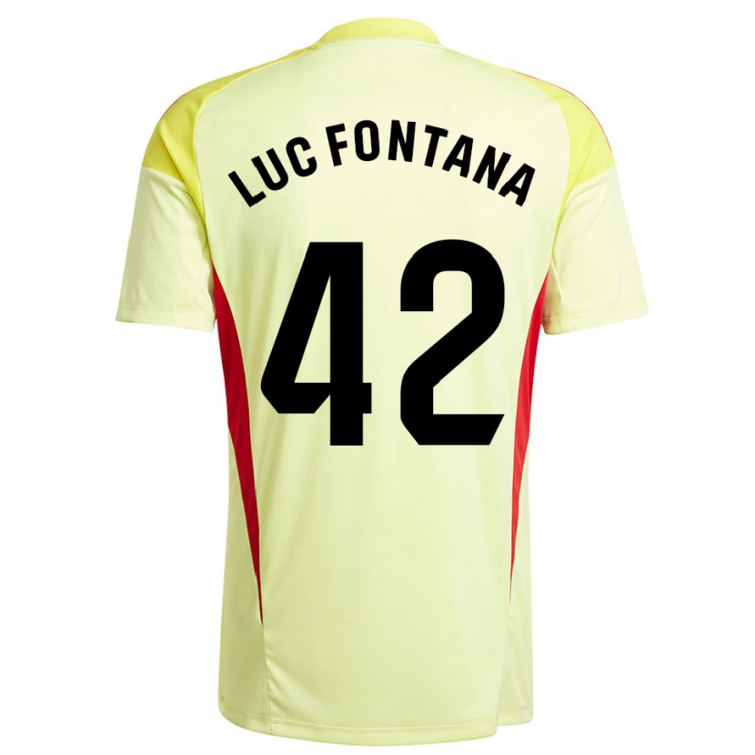 Danxen Kinder Jean Luc Fontana #42 Trikot Hellgelb Schwarz Torwarttrikot 2025/26 Österreich