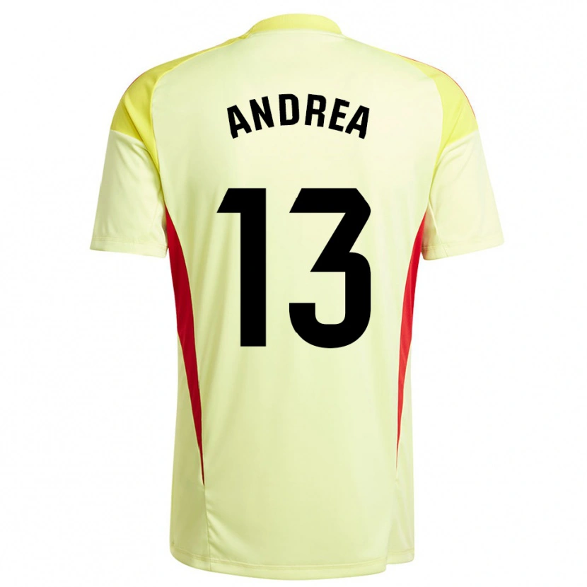 Danxen Kinder Andrea Romero Burgos #13 Trikot Hellgelb Schwarz Torwarttrikot 2025/26 Österreich