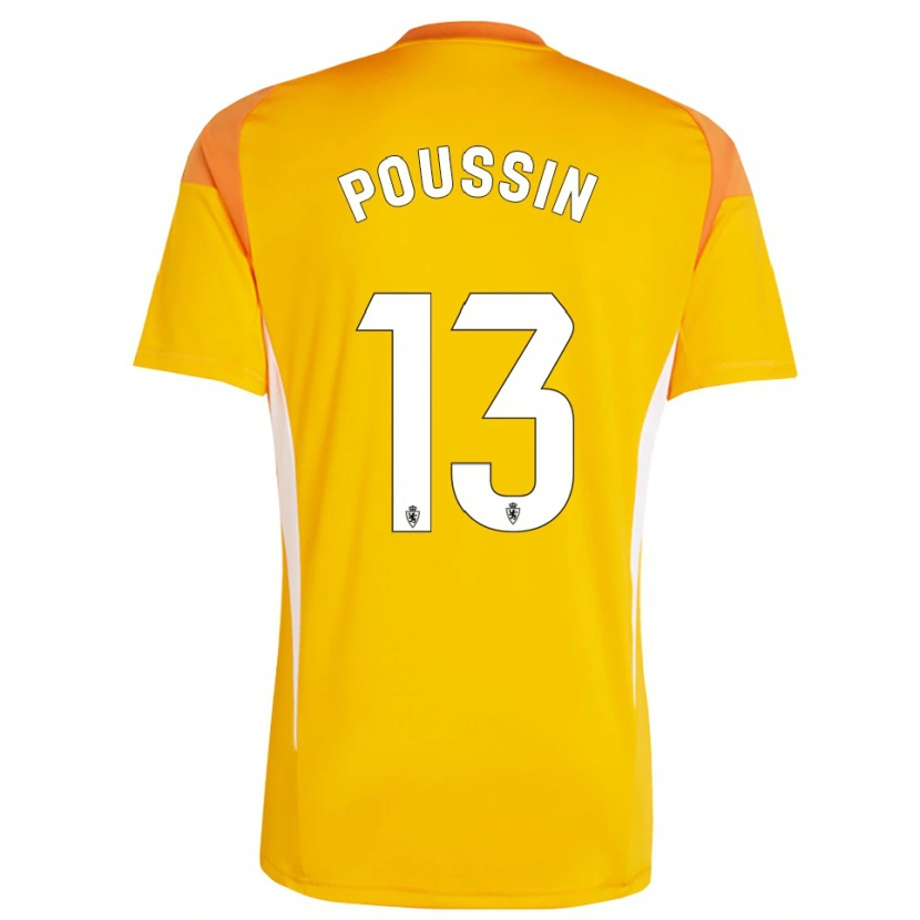 Danxen Kinder Gaëtan Poussin #13 Trikot Dunkelorange Gelb Torwarttrikot 2025/26 Österreich