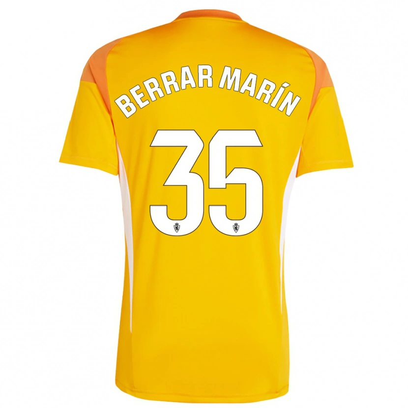 Danxen Kinder Sergio Berrar #35 Trikot Dunkelorange Gelb Torwarttrikot 2025/26 Österreich