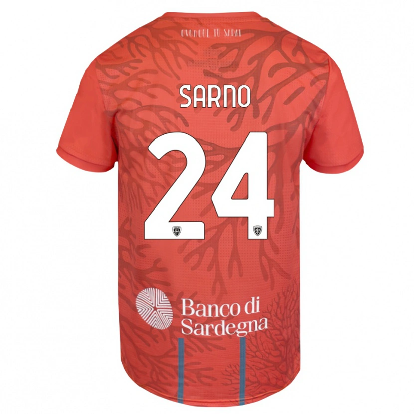 Danxen Kinder Vincenzo Sarno #24 Trikot Orange Rot Weiß Torwarttrikot 2025/26 Österreich