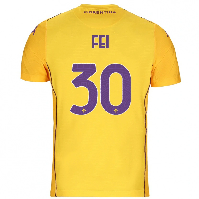 Danxen Kinder Gianmaria Fei #30 Trikot Orange Gelb Lila Torwarttrikot 2025/26 Österreich