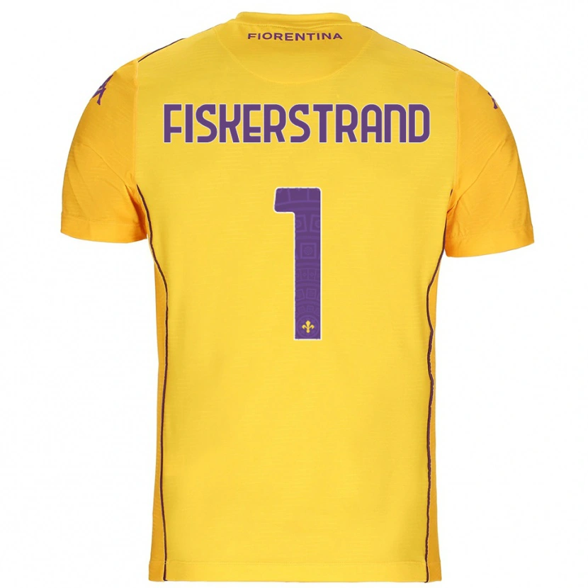 Danxen Kinder Cecilie Fiskerstrand #1 Trikot Orange Gelb Lila Torwarttrikot 2025/26 Österreich
