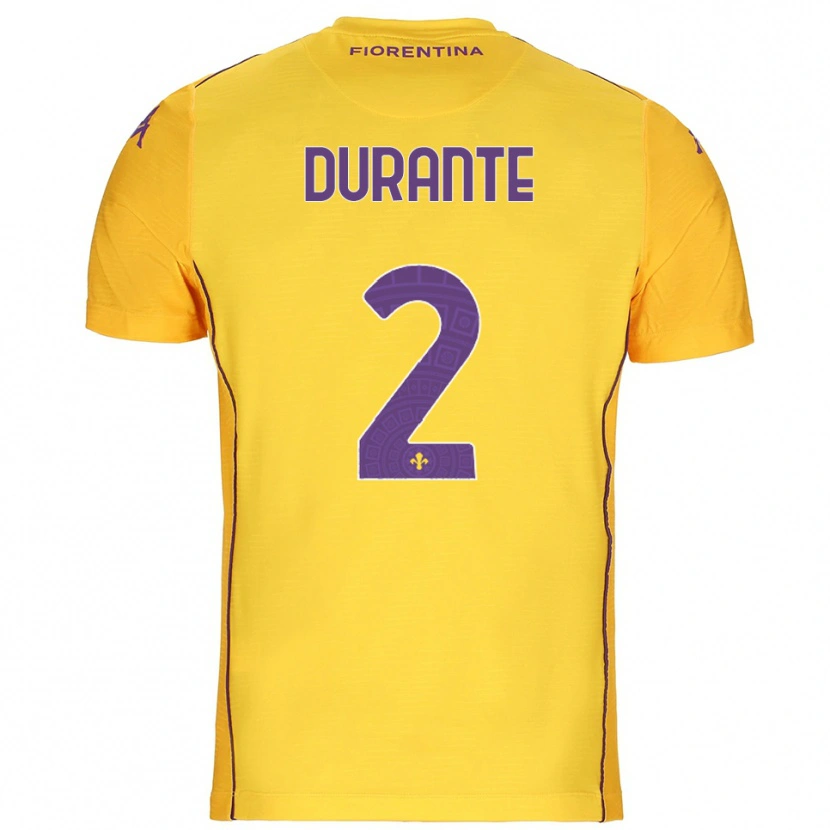 Danxen Kinder Francesca Durante #2 Trikot Orange Gelb Lila Torwarttrikot 2025/26 Österreich