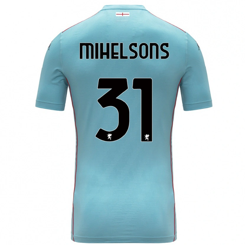 Danxen Kinder Rendijs Mihelsons #31 Trikot Blau Grau Torwarttrikot 2025/26 Österreich
