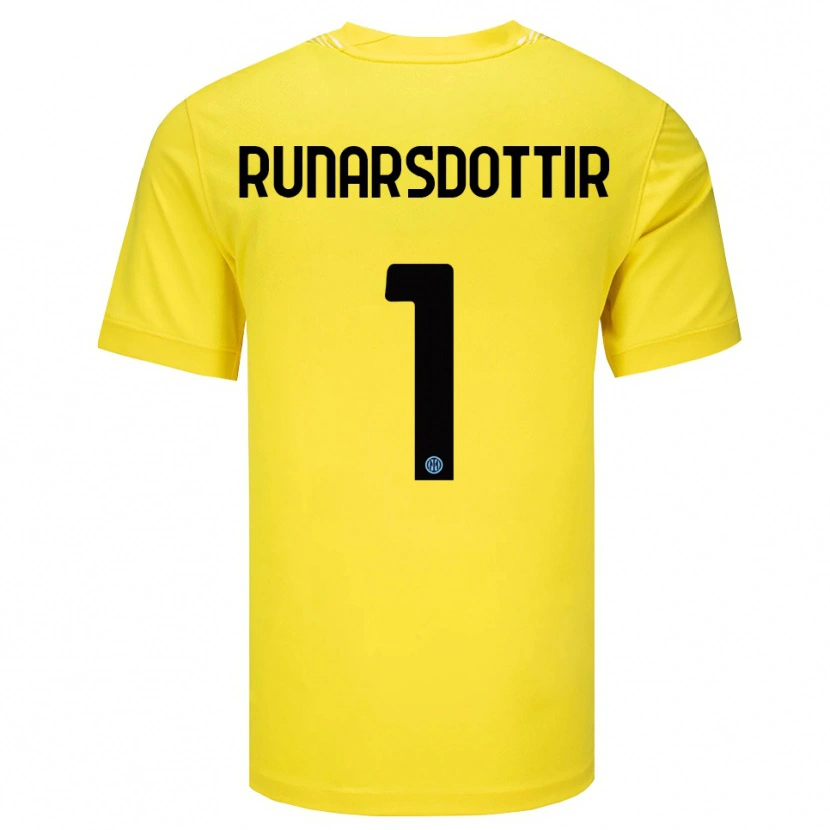 Danxen Kinder Cecilía Rán Rúnarsdóttir #1 Trikot Hellgelb Schwarz Torwarttrikot 2025/26 Österreich