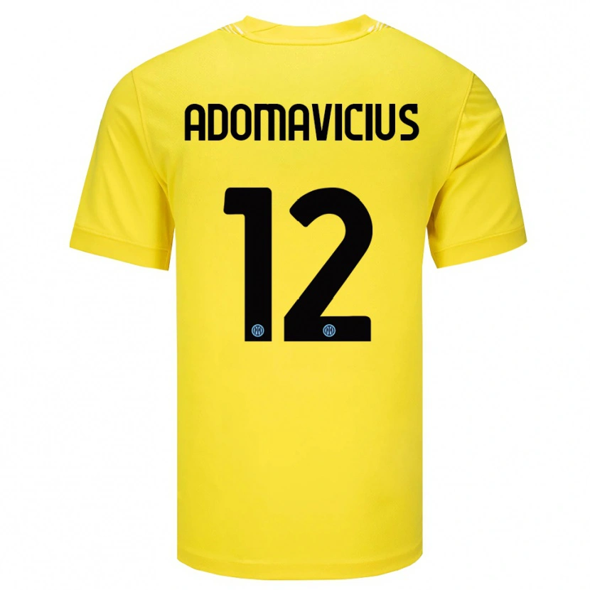 Danxen Kinder Henrikas Adomavicius #12 Trikot Hellgelb Schwarz Torwarttrikot 2025/26 Österreich