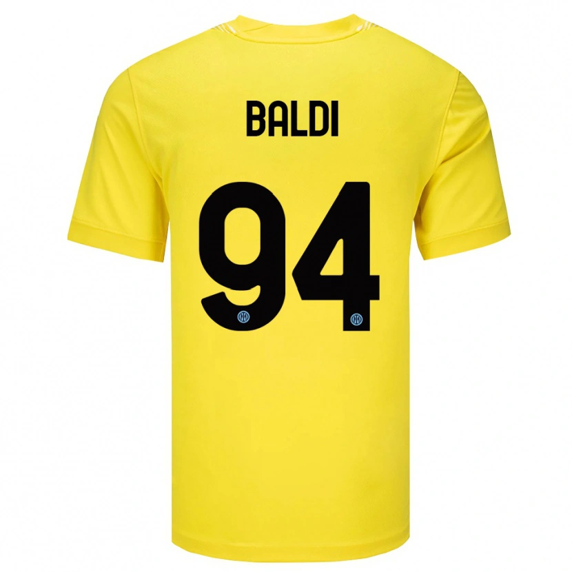 Danxen Kinder Rachele Baldi #94 Trikot Hellgelb Schwarz Torwarttrikot 2025/26 Österreich