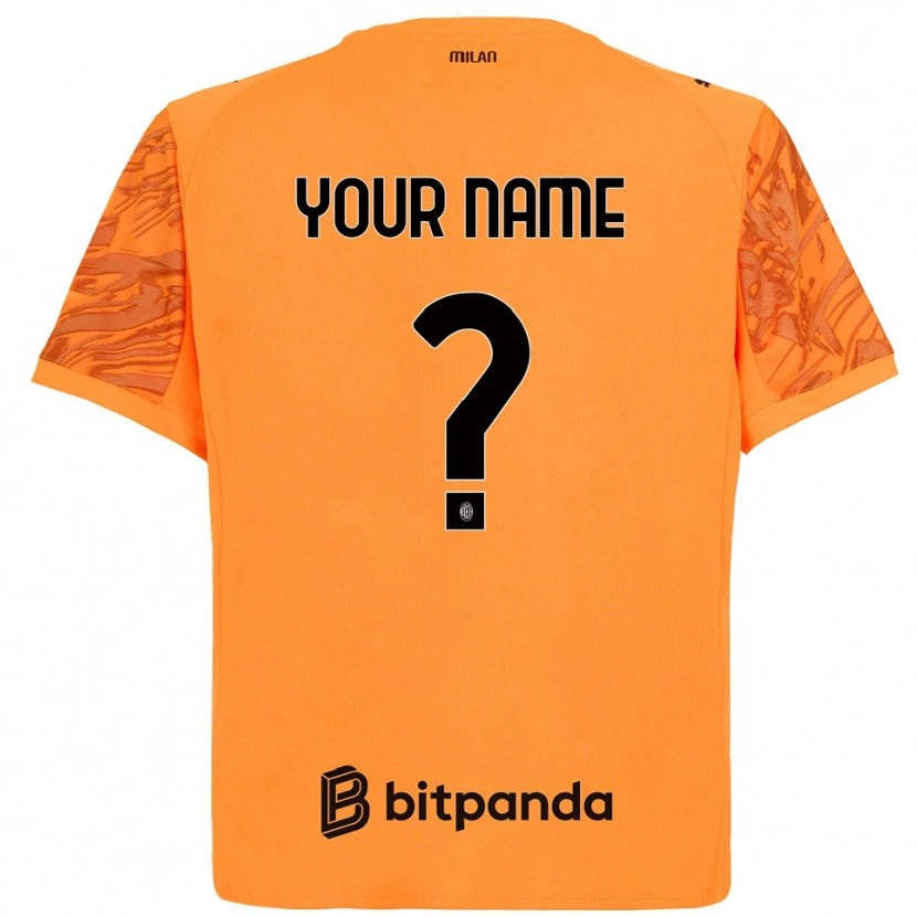 Danxen Kinder AC Milan Trikot Orange Gelb Schwarz Torwarttrikot 2025/26 Österreich